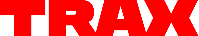 Zu sehen ist das knallrote Logo vom TRAX-Magazin.
